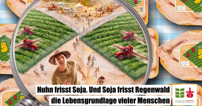 Kampagnen Bilder "Sehen und Handeln" animiert. Werbe Plakat mit Bewegung