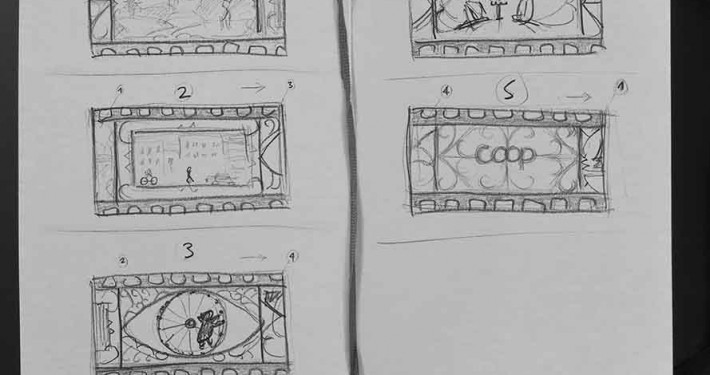 Storyboard Werbeclip für Coop