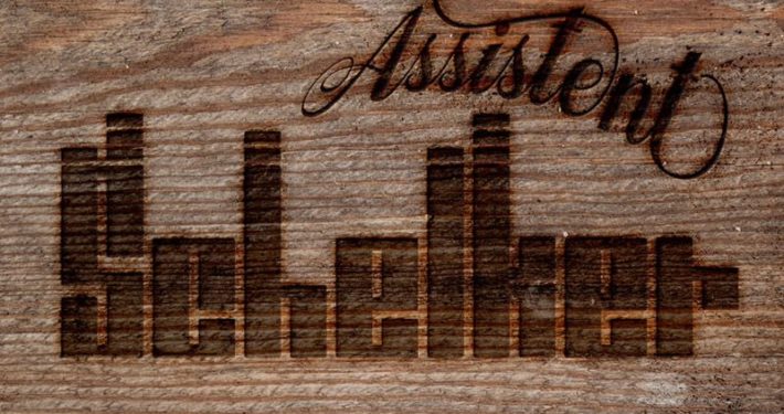 Assistent Schelker Holz Brandgravur